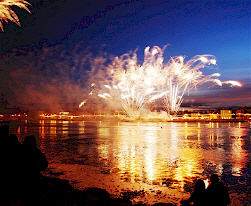 Fireworks display at opening of Wexford Festival Opera